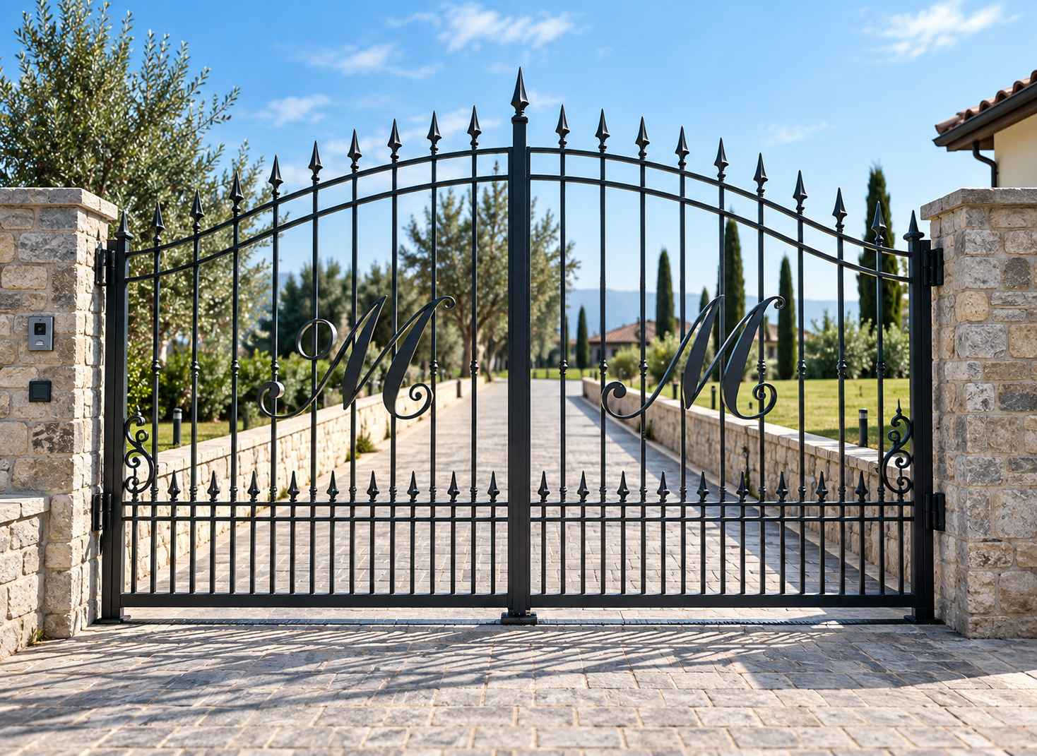Cancello in ferro per ingresso residenziale