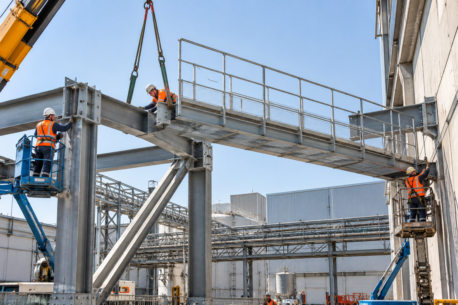 Passerella industriale in carpenteria medio pesante