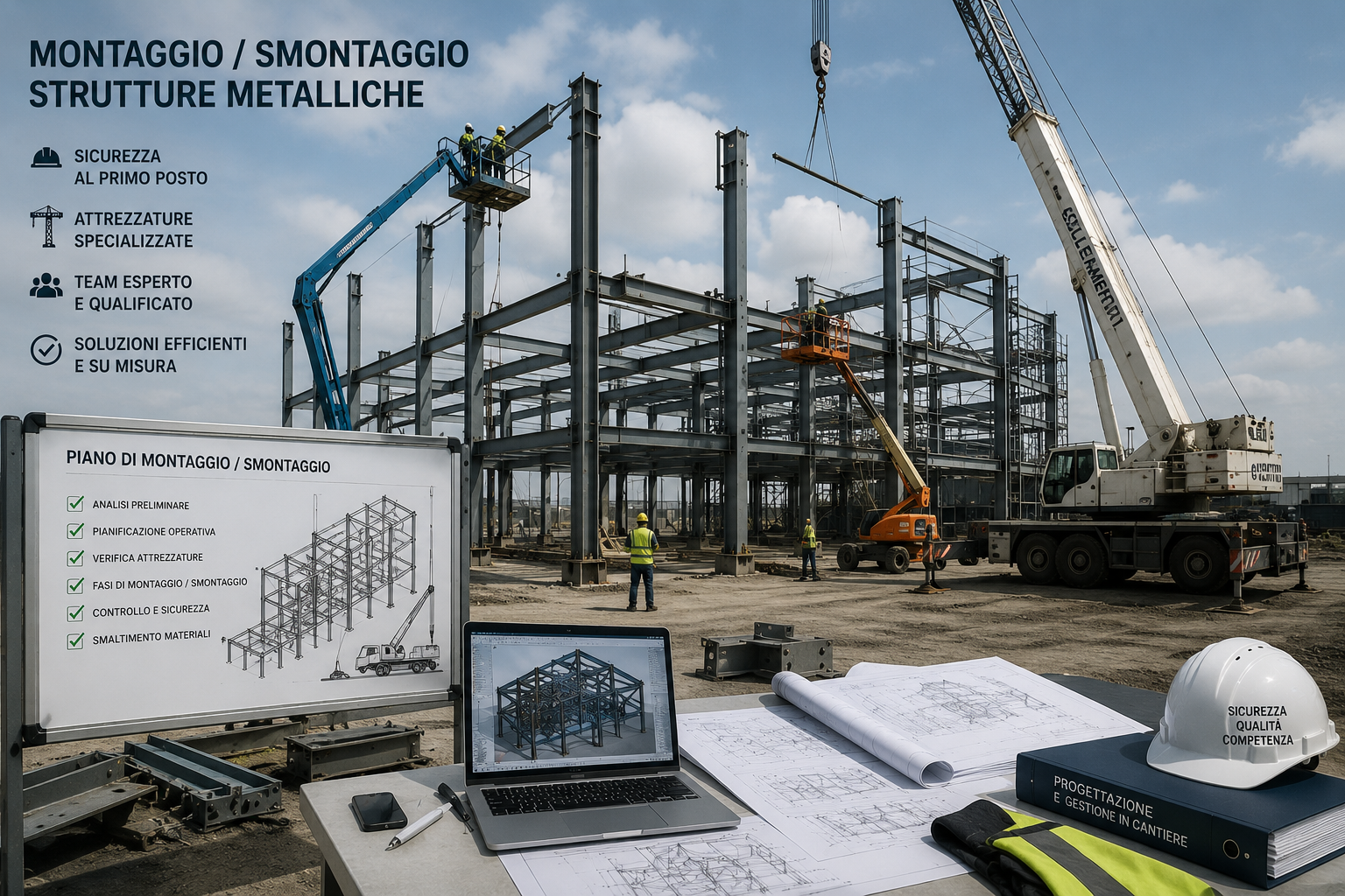Montaggio industriale di strutture metalliche